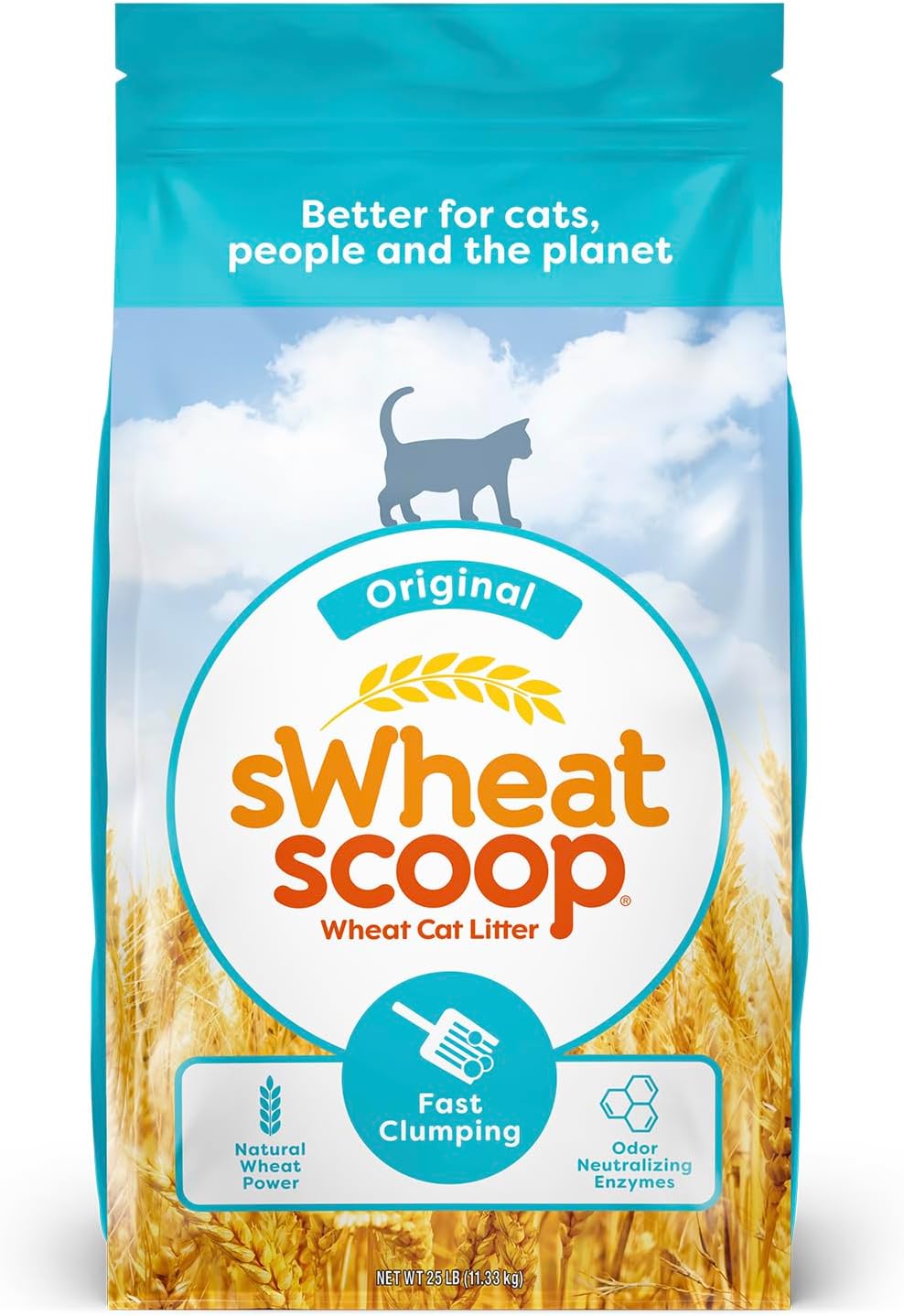 swheat Scoop fast-clumping all-natural Aserrín para gatos