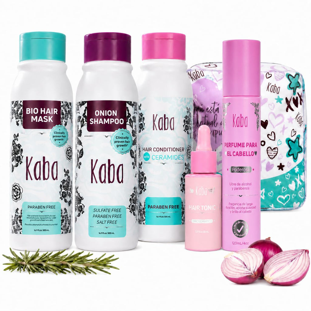 Kaba Kit Champú Cebolla + Mascarilla Capilar + Tónico para el Cabel...