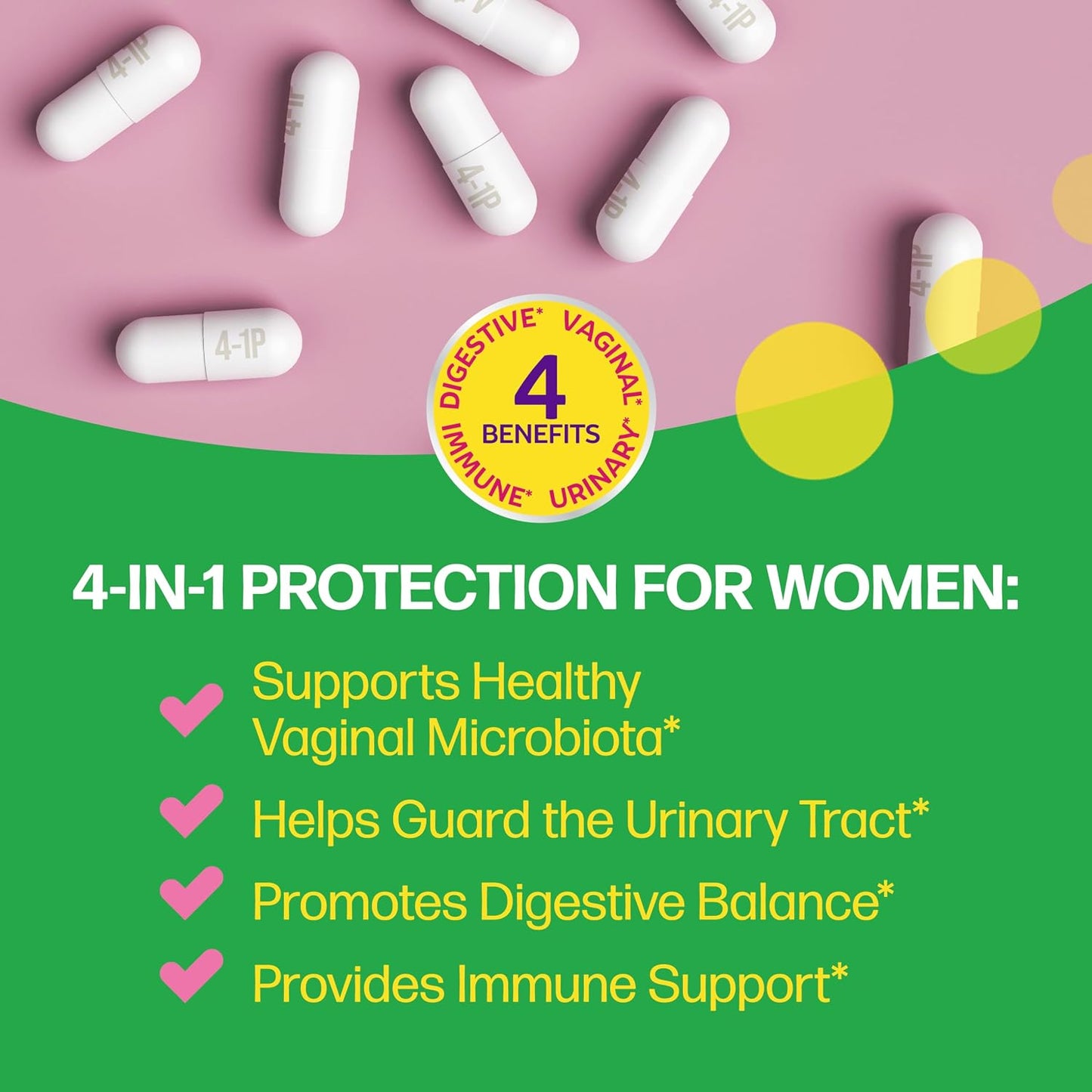 Culturelle Suplementos probióticos diarios 4 en 1 para mujeres \u20...