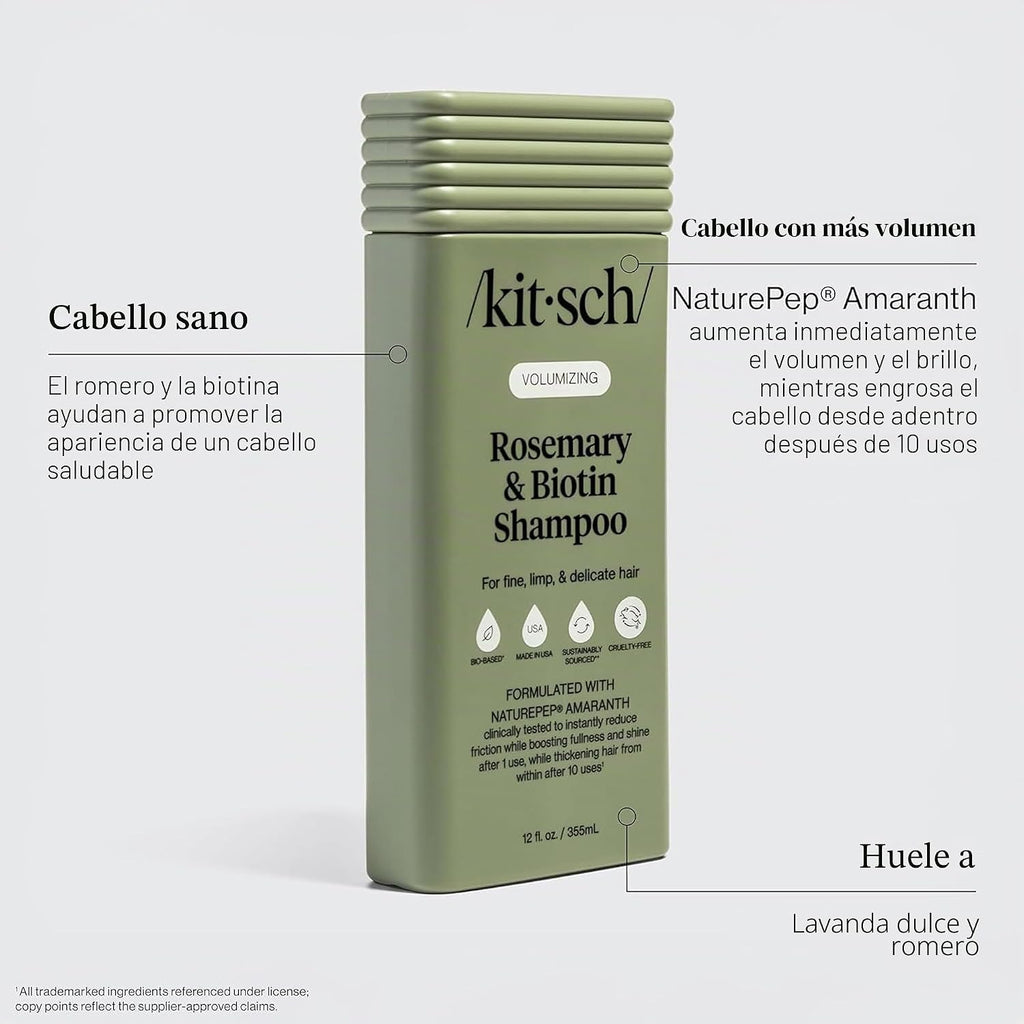 Juego de champú y acondicionador Kitsch de romero y biotina \u2013...