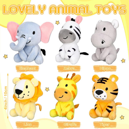 Suilung 12 Piezas Mini Animales de Peluche de Safari a Granel de 4&...