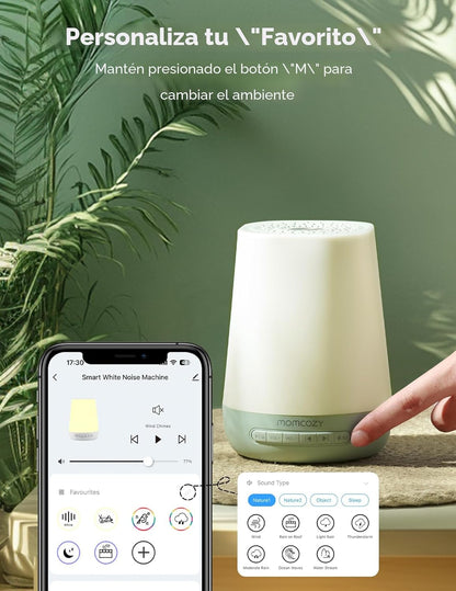 Máquina de Sonido para Bebés, Máquina de Ruido Blanco Momcozy para...
