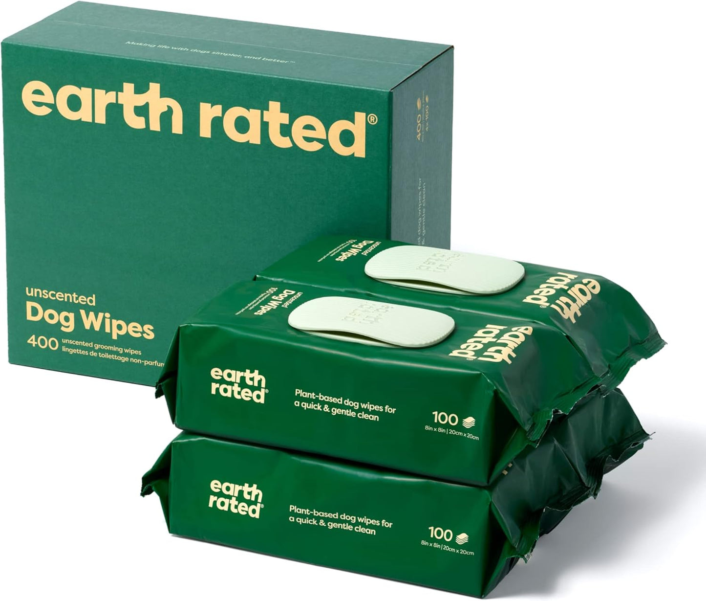 Earth Rated Toallitas para mascotas para perros y gatos, hipoalergé...