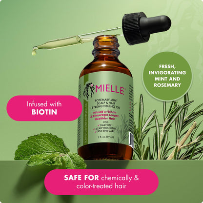 Mielle Organics - Aceite capilar de romero y menta - Aceite fortale...