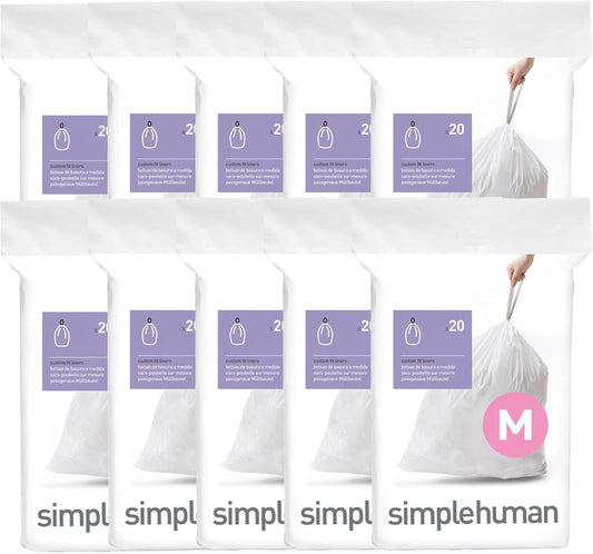 simplehuman Código M 200 unidades, paquete dispensador de forros de...