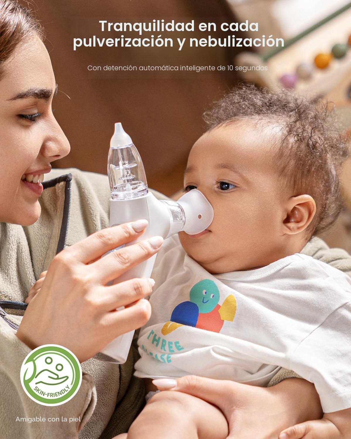 GROWNSY SniffEase Spa - Aspirador nasal 3 en 1 para bebé, aerosol,...
