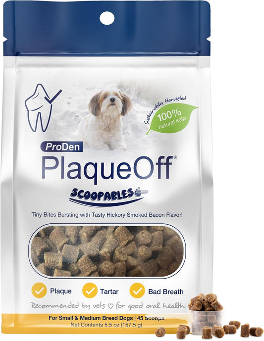 ProDen PlaqueOff Scoopables - Bocadillos dentales con sabor a tocin...