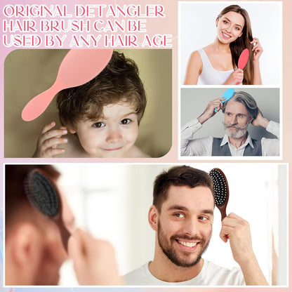Suclain 30 cepillos de pelo húmedo para mujer, cepillo desenredante de viaje, cerdas suaves con base de cojín, cepillos de secado desenredantes pequeños para mujeres, 10 colores