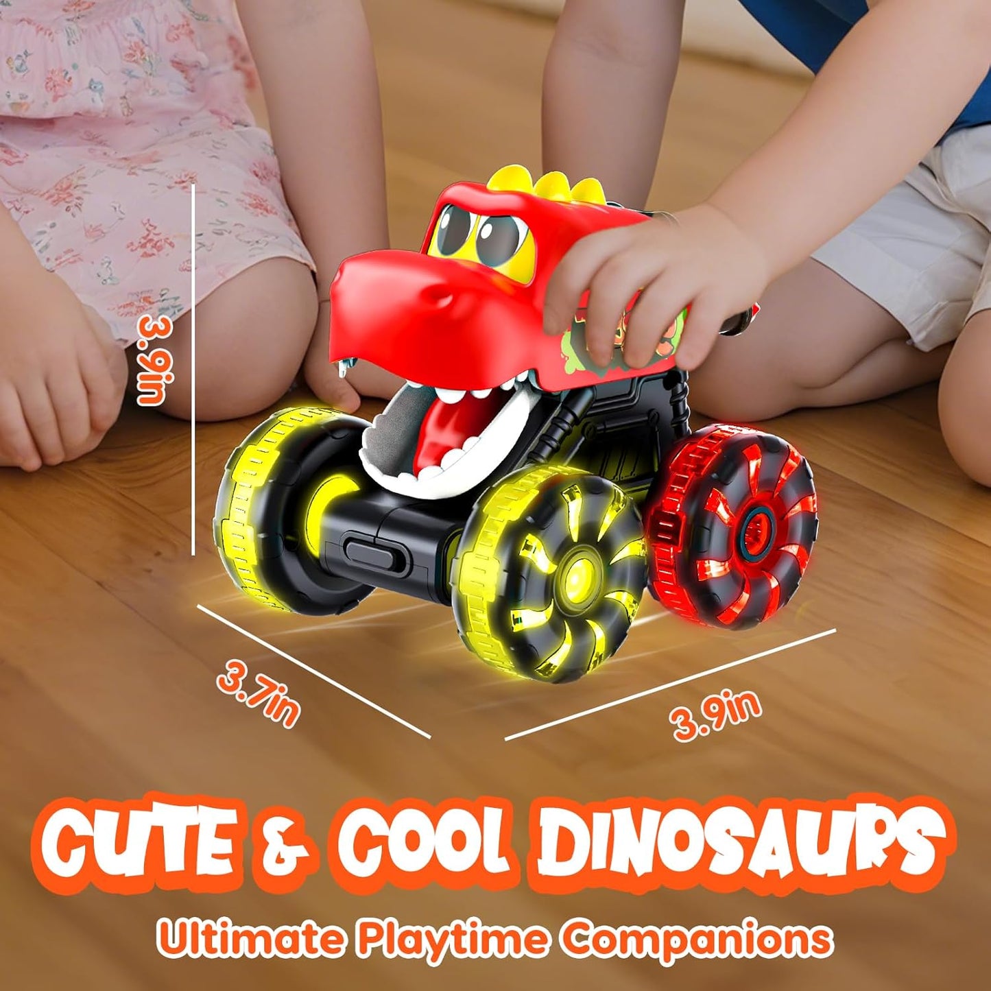 Juguetes de Camiones Monstruo y Autos de Dinosaurio para Niños Pequeños de 1 a 3, Autos a Presión y Camiones de Juguetes para Niños de 1, 2, 3, 4, 5 Años, Regalo para Niños y Niñas, Autos de