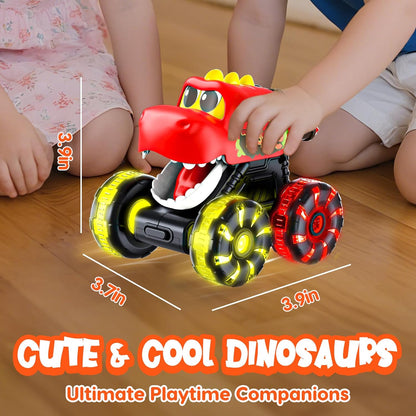 Juguetes de Camiones Monstruo y Autos de Dinosaurio para Niños Pequeños de 1 a 3, Autos a Presión y Camiones de Juguetes para Niños de 1, 2, 3, 4, 5 Años, Regalo para Niños y Niñas, Autos de