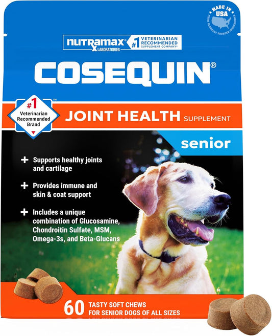 Nutramax Cosequin for Senior Dogs Suplemento de salud articular, co...