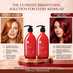 Luseta - Juego de champú y acondicionador para cabello rojo para tr...