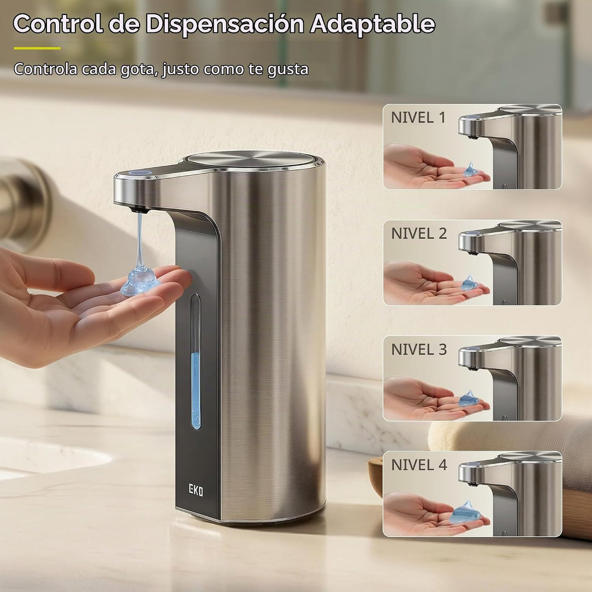 EKO Aroma Pro Dispensador automático de jabón líquido sin contacto...
