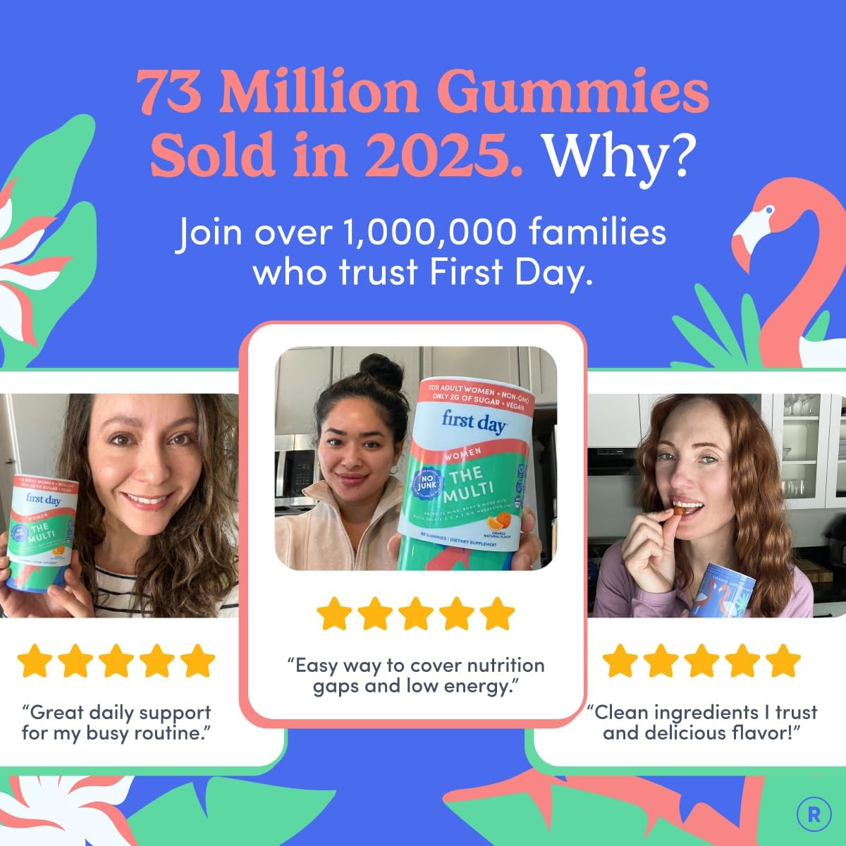 FIRST DAY Multivitamin para mujeres - Gomitas multivitamínicas diar...