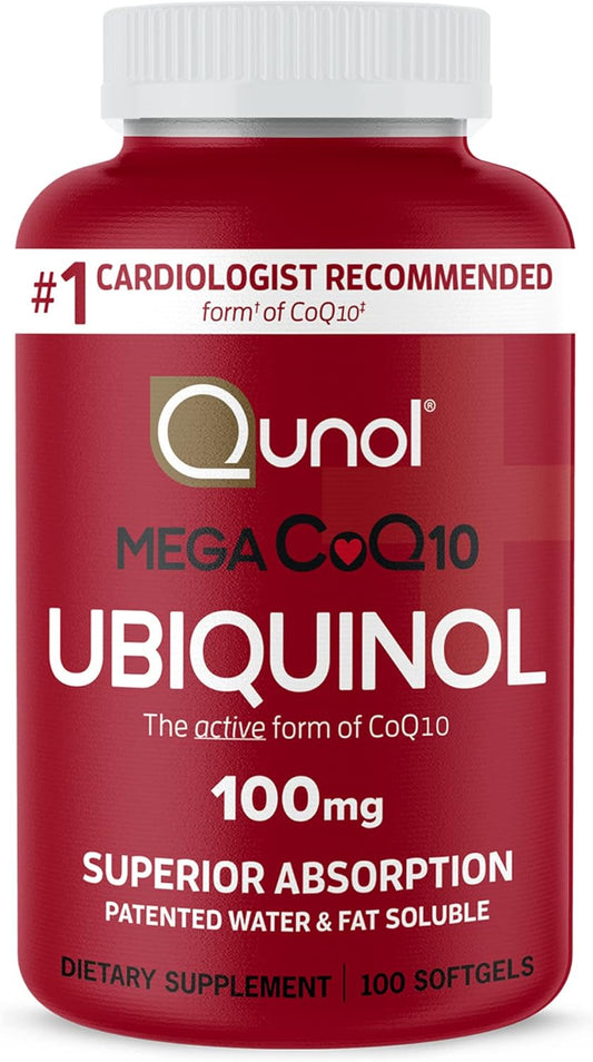 Qunol Mega Ubiquinol Coq10 100 mg, absorción superior, suplemento n...