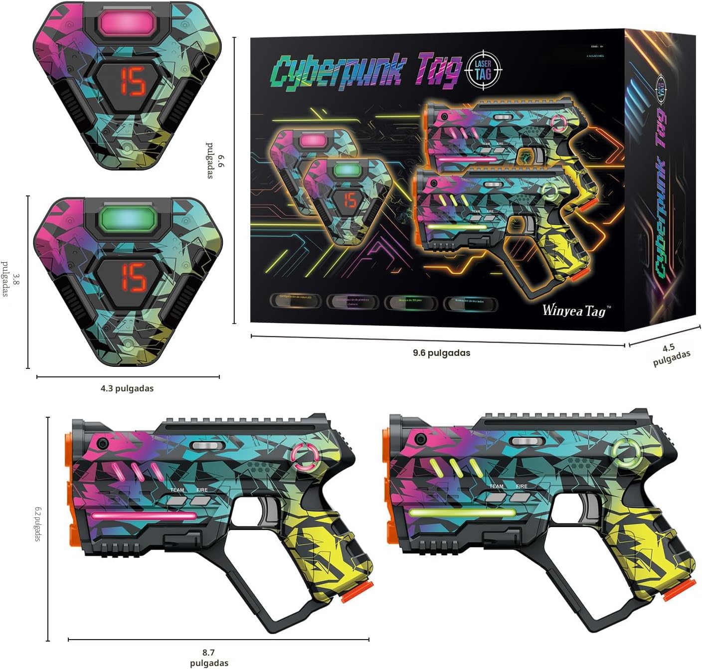 Juego de Laser Tag de 2, Juego de Laser Tag para Niños Juego Interi...
