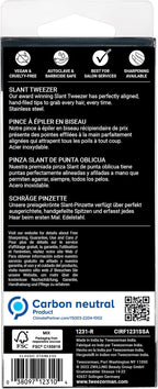 Tweezerman - Pinza inclinadas para cejas de acero inoxidable