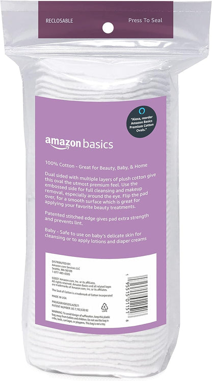 Amazon Basics Almohadillas ovaladas premium, 300 unidades (6 paquet...