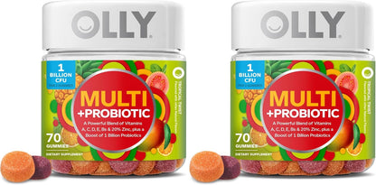 OLLY Gomitas multivitamínicas multiprobióticas para adultos, 1 mil...