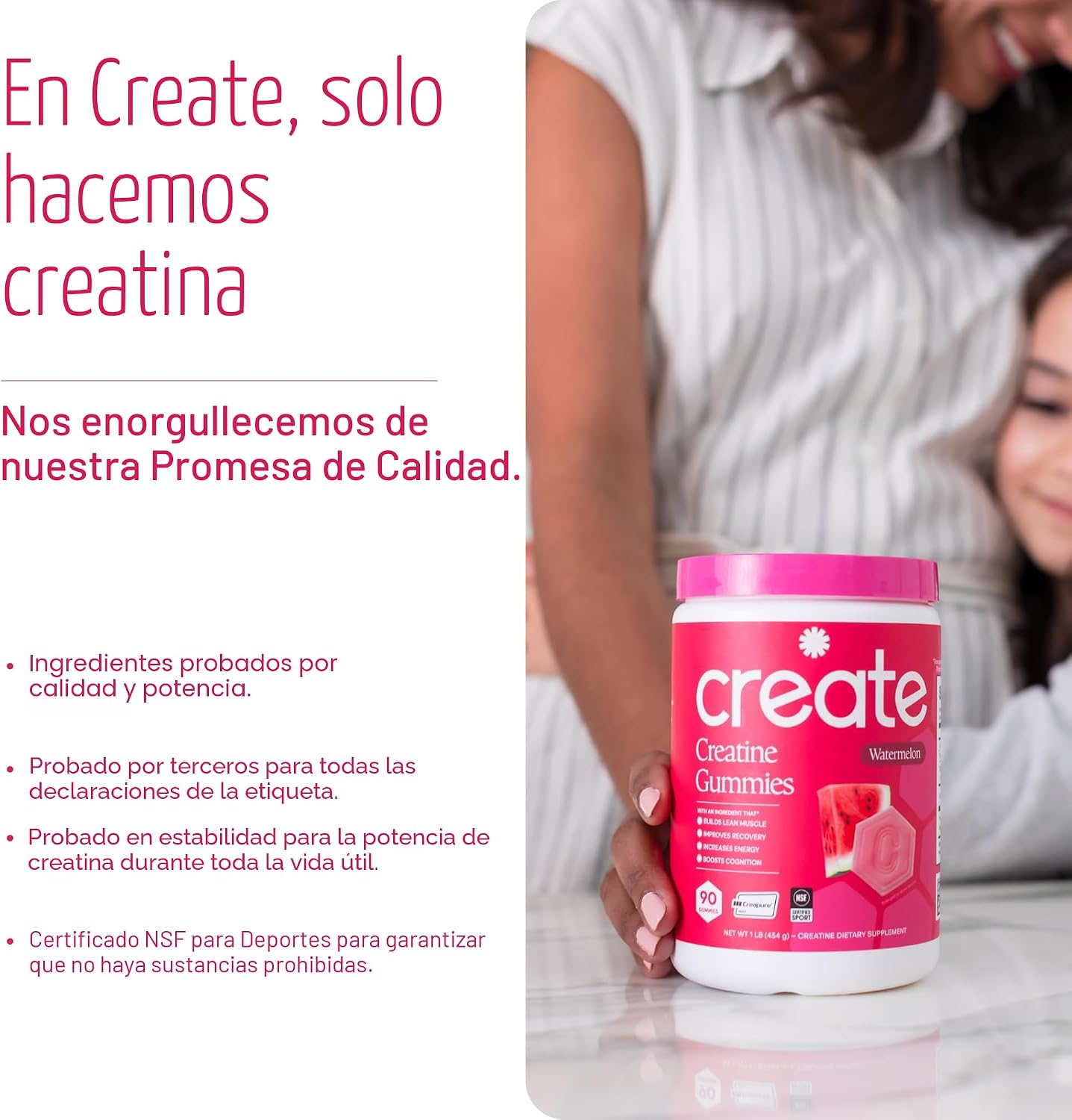 Create Gomitas de Monohidrato de Creatina para Hombres y Mujeres, M...