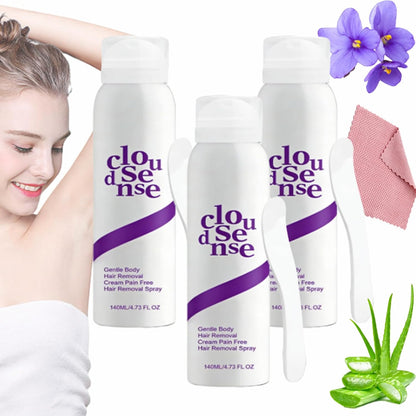 Kit de depilación corporal suave, spray de depilación Cloud Sense,...