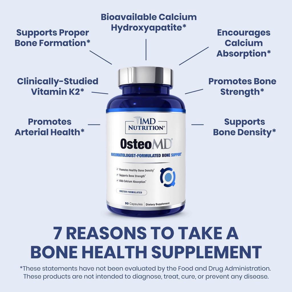 1MD Nutrition OsteoMD para un apoyo óseo integral | con hidroxiapat...
