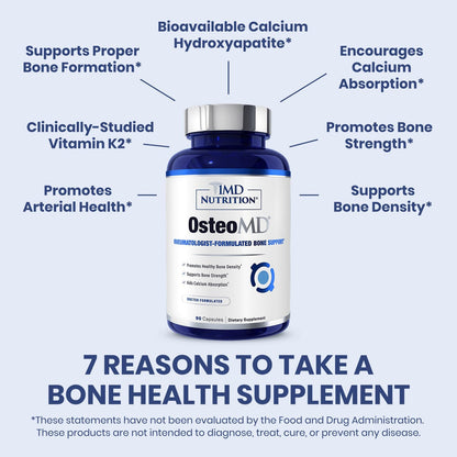 1MD Nutrition OsteoMD para un apoyo óseo integral | con hidroxiapat...