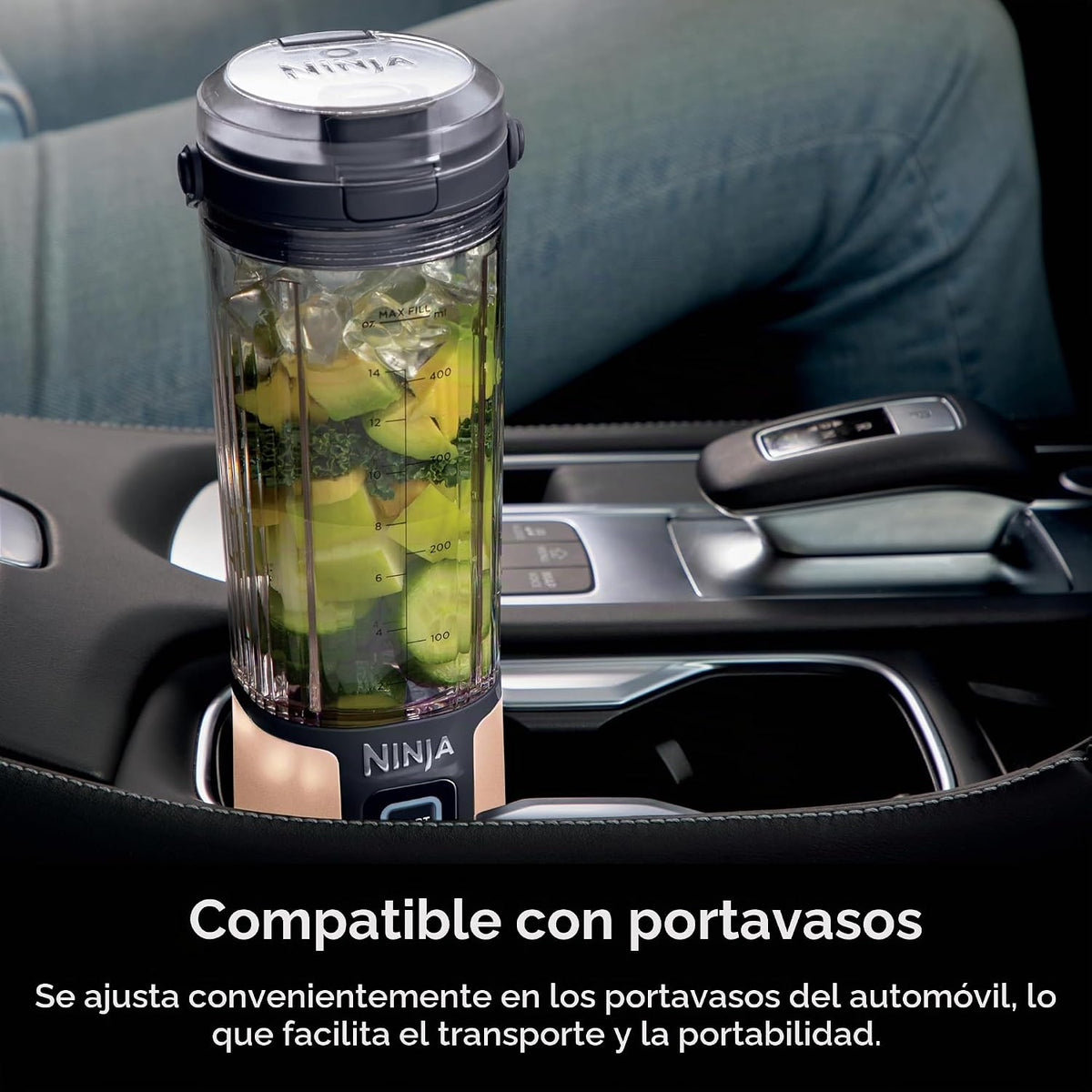 Ninja Blast licuadora portátil, sin cable, recipiente de 18 oz, lic...
