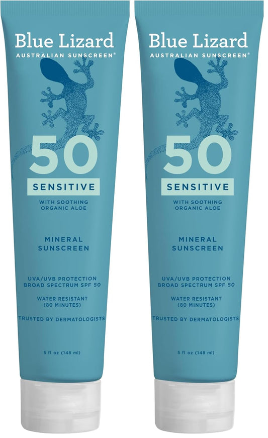 BLUE LIZARD Protector solar mineral, SPF 50+, tubo, óxido de zinc,...