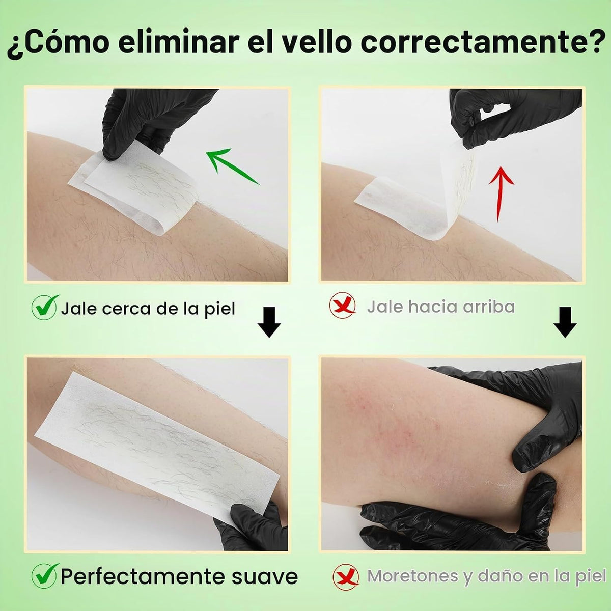 Waxers Kit de cera enrollable con cera de aloe vera depilatorio par...