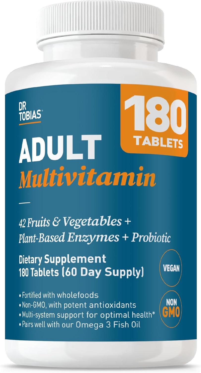 Dr. Tobias Multivitamínico para adultos para mujeres y hombres, vit...