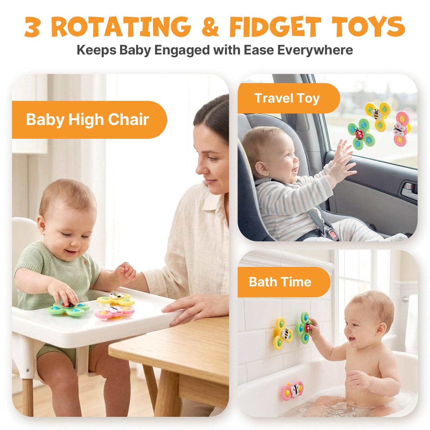 JoyCat Baby Toys 6-12 Months, Montessori Sensory Baby Toy Set with...