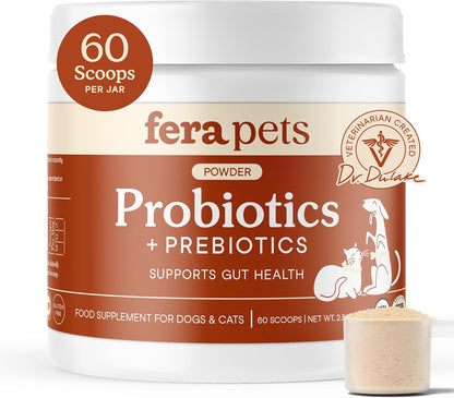 Fera Pets Probióticos para Perros y Gatos con Prebióticos - Orgánic...