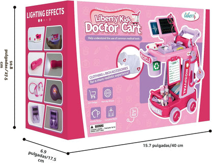 Liberry Kit de médico para niños pequeños de 2, 3, 4, 5, juego de s...