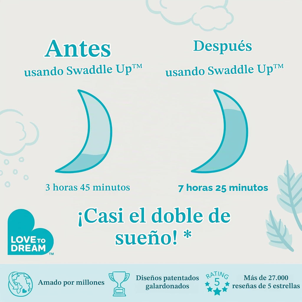 Love to Dream Saco de arrullo Swaddle Up Original, posición de braz...