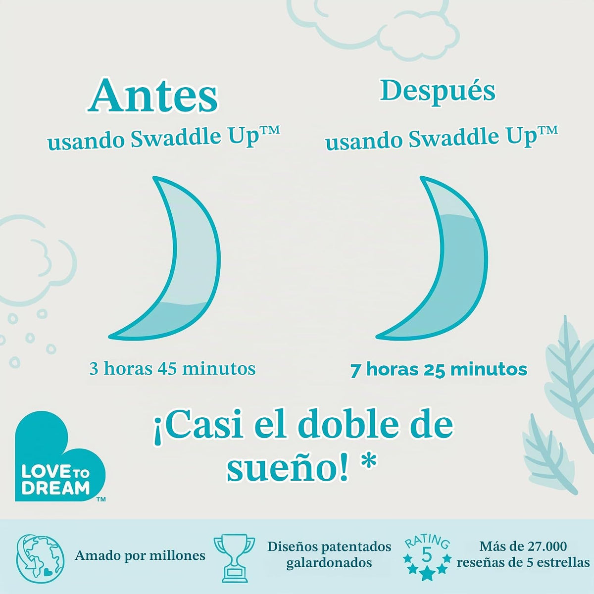Love to Dream Swaddle UP, saco de dormir para bebé, arrullos autoca...