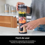 Ninja Blast licuadora portátil, sin cable, recipiente de 18 oz, lic...