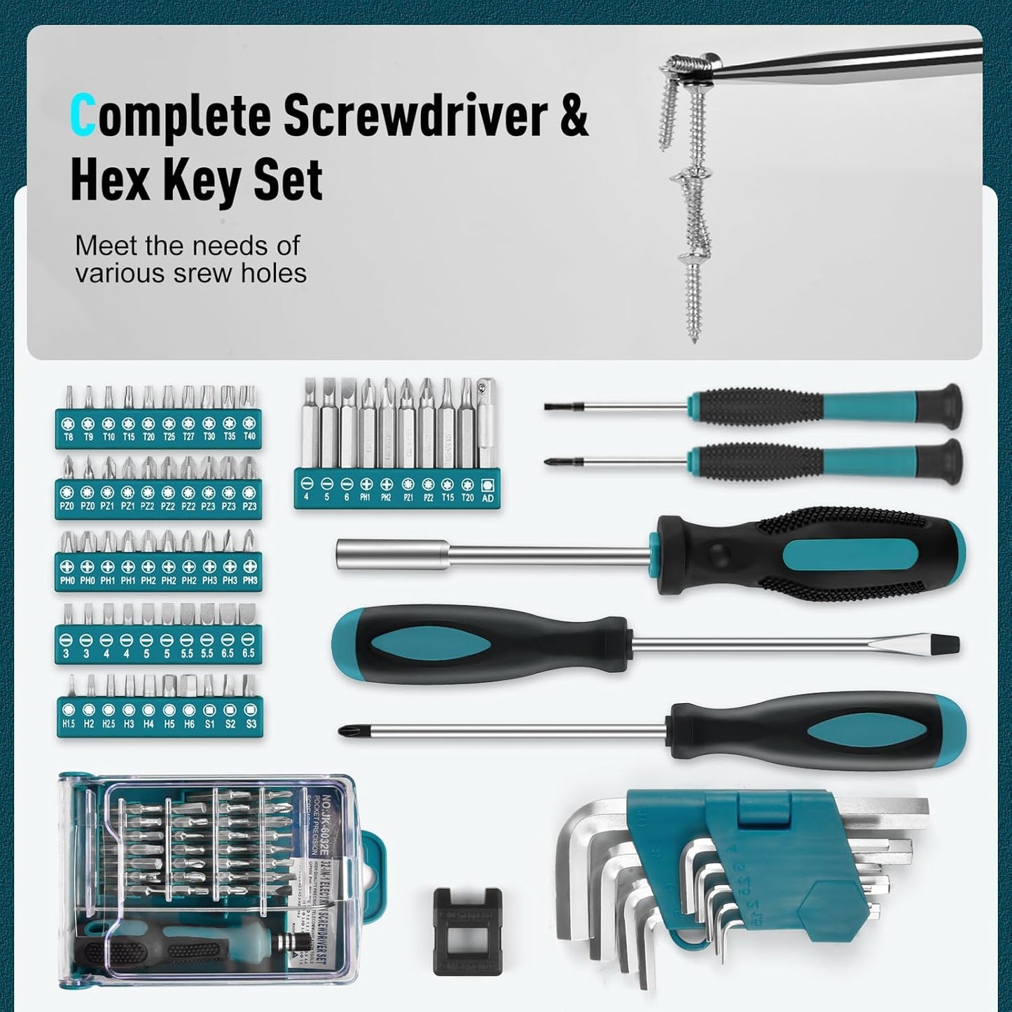 Sundpey Kit de herramientas para el hogar de 379 piezas, juego comp...