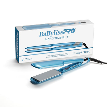 BabylissPRO Nano Titanium Ultra-Sleek Hair Straightener, Flat Iron...