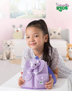 Naturally KIDS Mini mochila Triceratops de dinosaurio morado, regal...