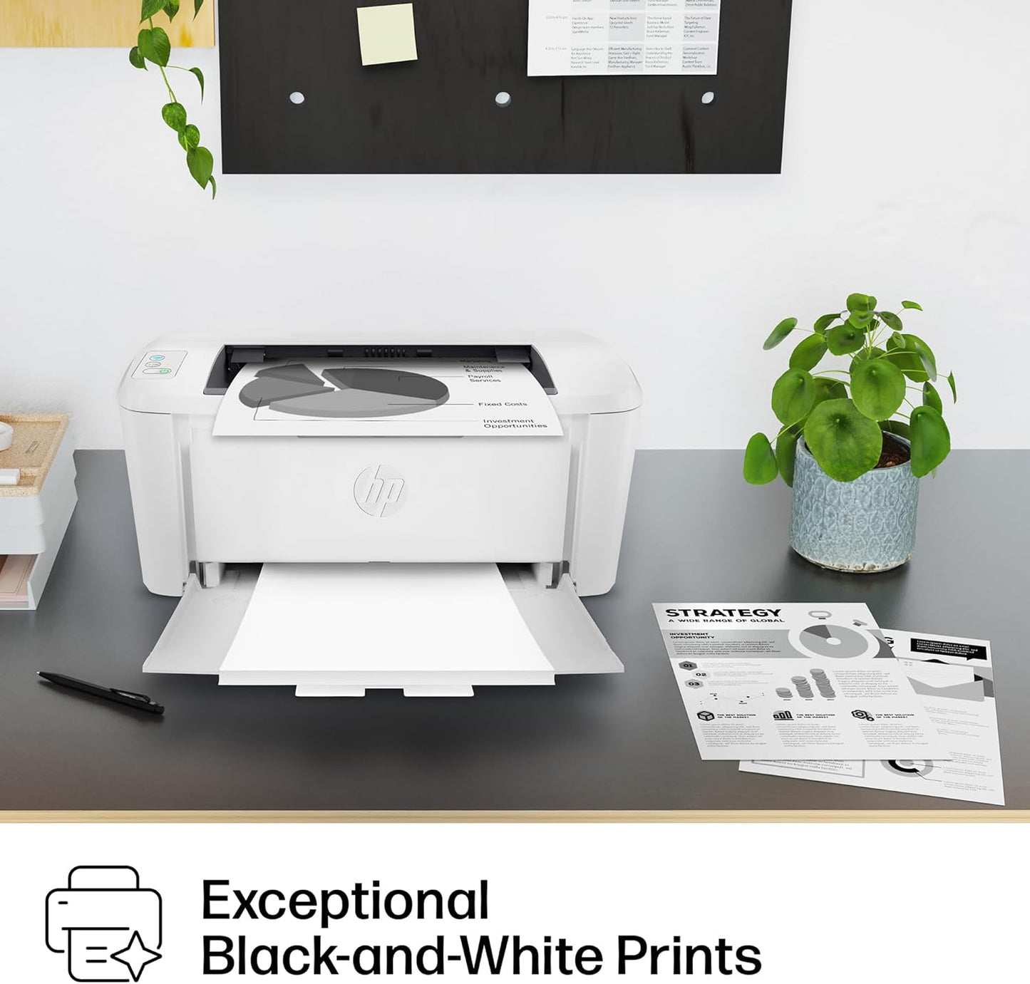 Impresora inalámbrica en blanco y negro HP LaserJet M110w, impresión, velocidades rápidas, configuración fácil, impresión móvil, ideal para equipos pequeños