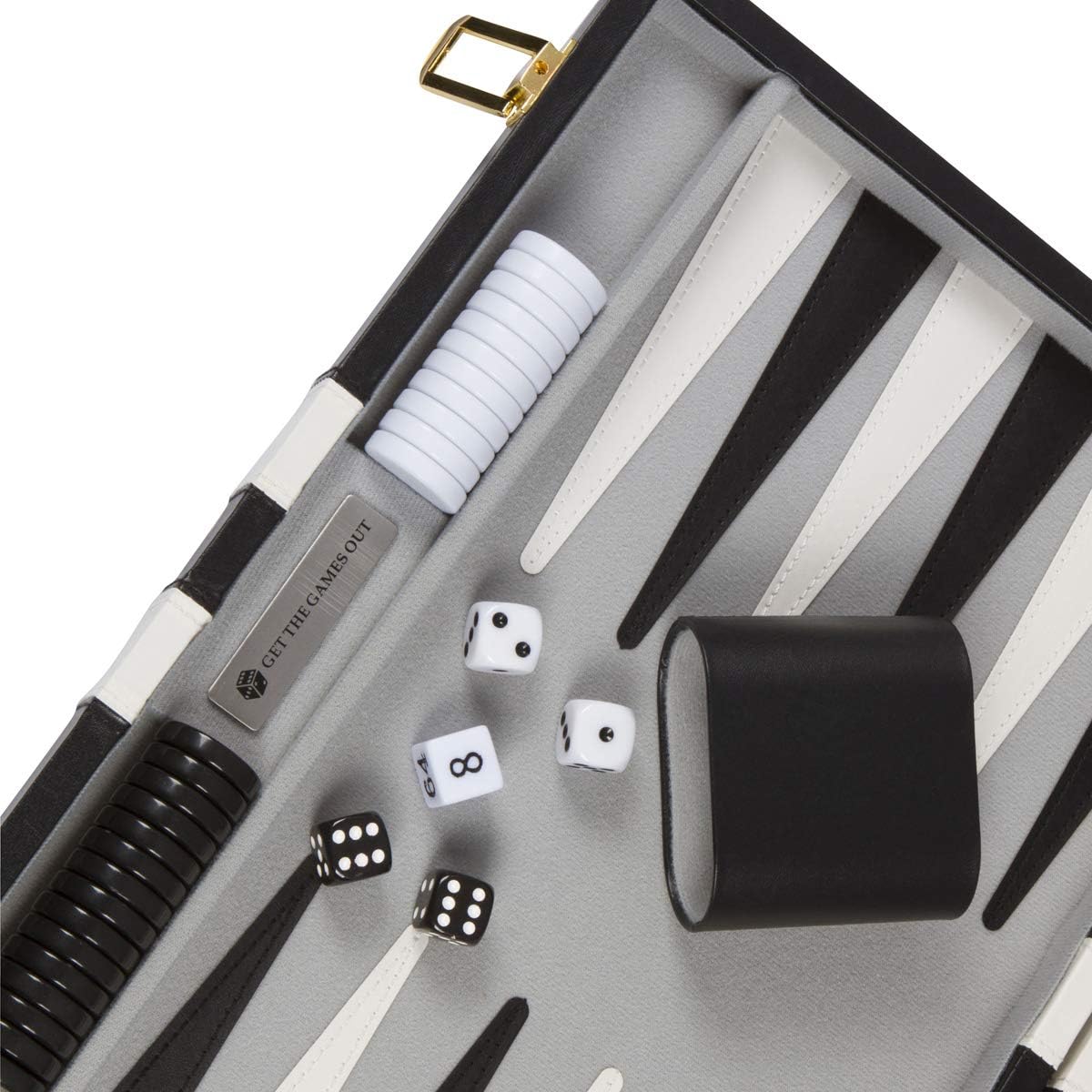 Get The Games Out - Juego de backgammon con maletín de mesa clásico...
