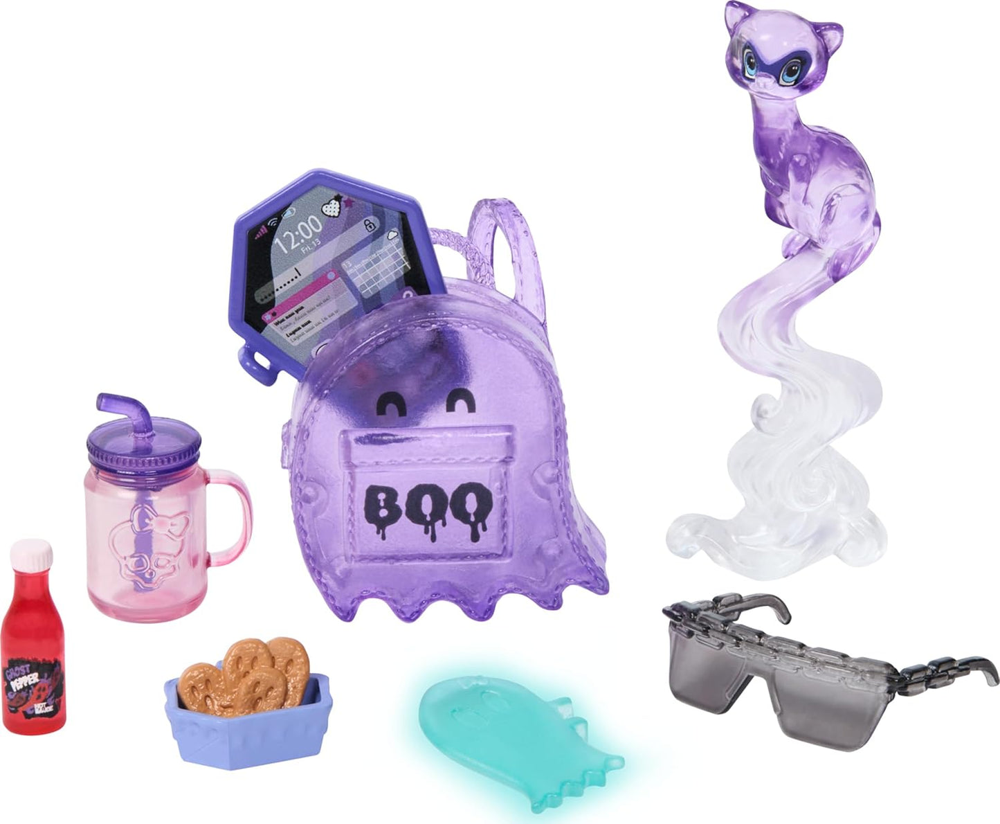 Muñeca de Monster High Spectra Vondergeist con hurón mascota Rhuen...