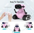 ALLCELE Robot de juguete para niñas, robot RC recargable para niños...