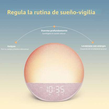 Odokee Reloj despertador Sunrise Máquina de ruido blanco: luz natur...