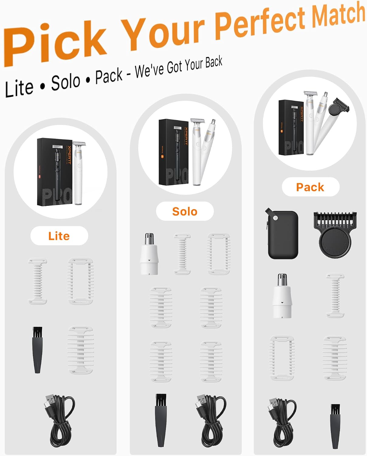 Trimcoo Nuevo Kit Eléctrico de Recortador de Barba y Pelo de Nariz...