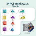 Mini azulejos magnéticos para niños, juego de construcción de viaje...