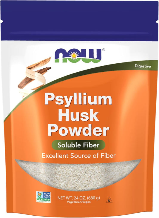 NOW Foods Suplementos, polvo de cáscara de psyllium, proyecto verif...