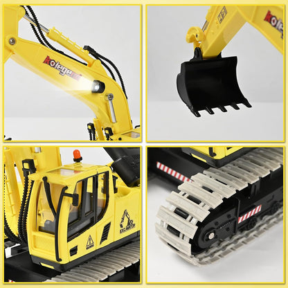 Kolegend Excavadora de juguete con control remoto 16 Pulgadas, vehí...