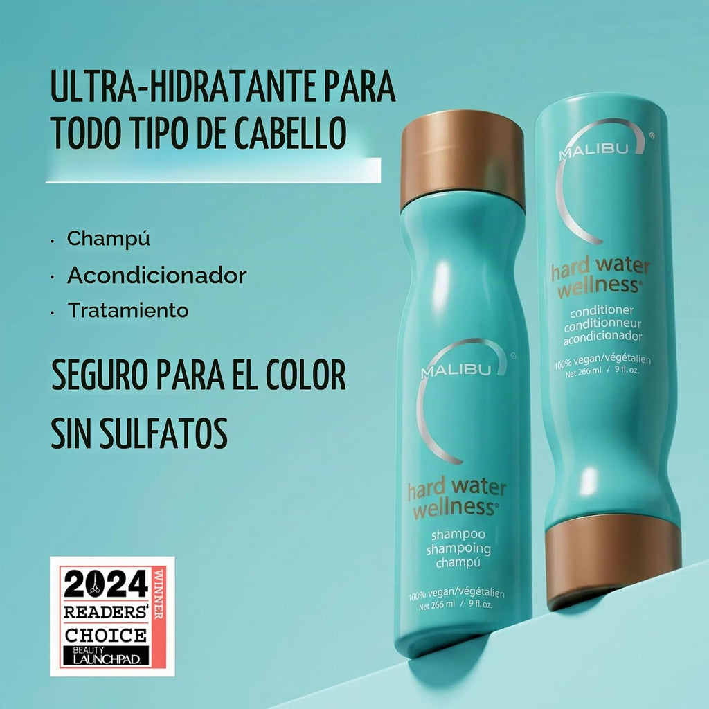 Malibu C Hard Water Wellness Remediy - Paquetes de champú de agua d...
